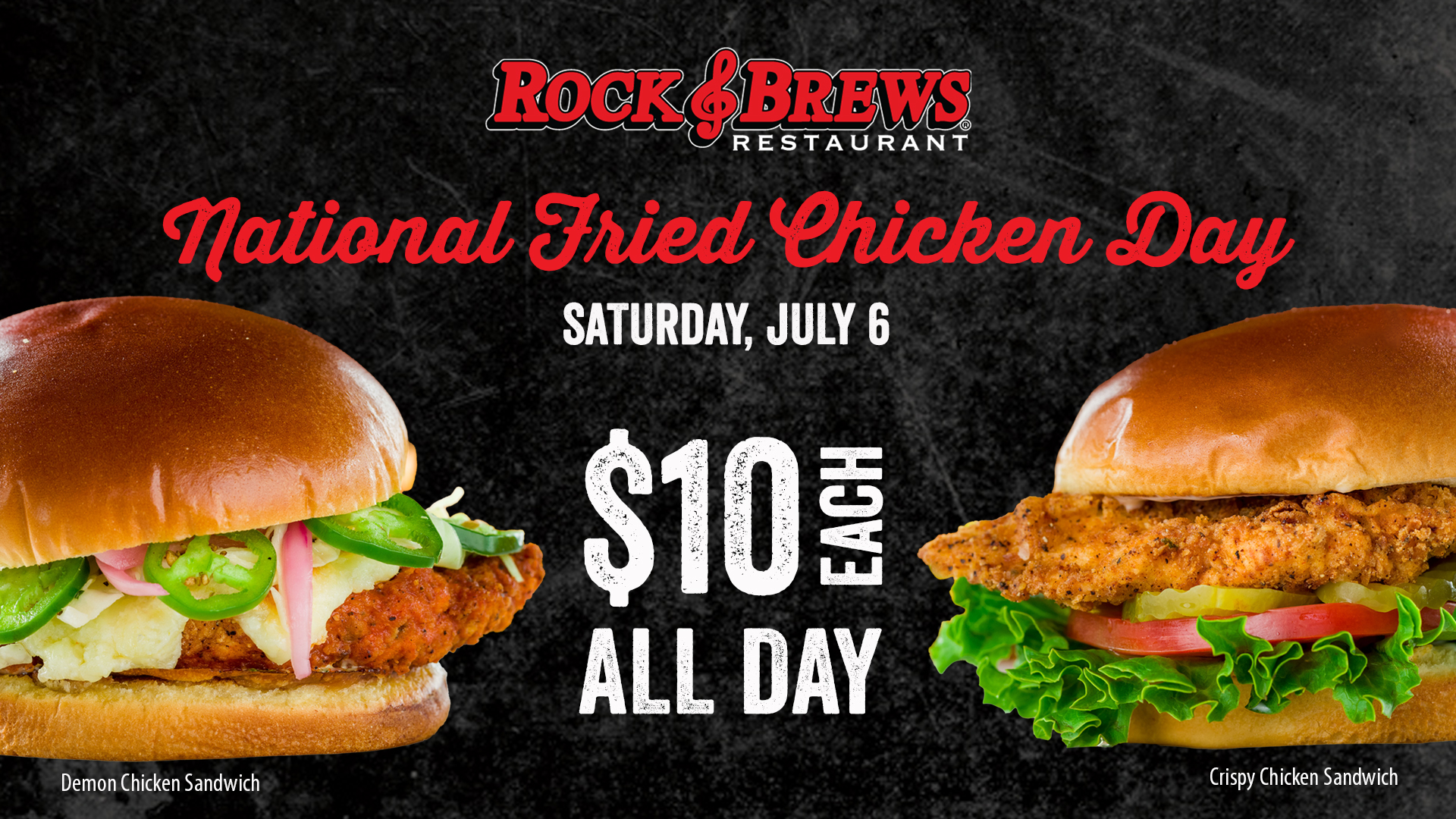 National Fried Chicken Day at Rock & Brews