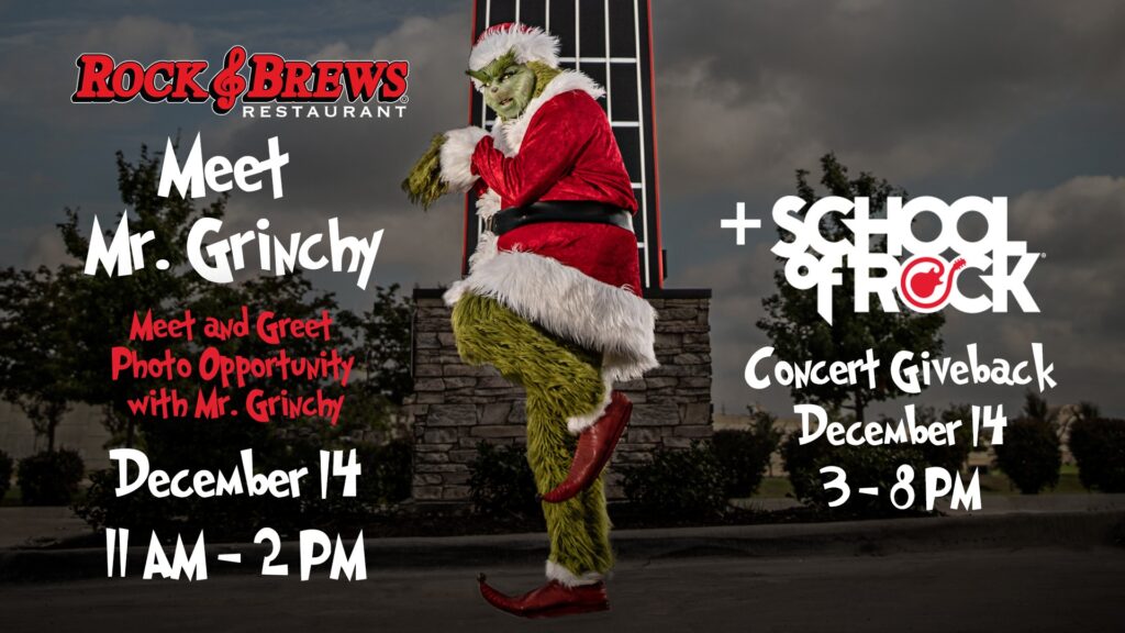 Meet Mr Grinchy at Rock & Brews